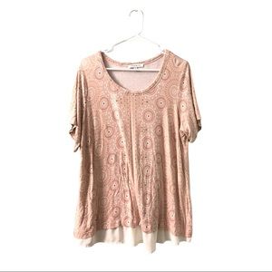 Rose + Olive 1X knit top